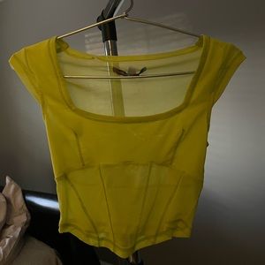 urban outfitters neon yellow top